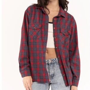Tilly’s RSQ Red Plaid Flannel Shirt